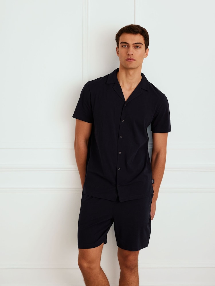 Chelsea Peers Blue 100% Cotton Button Up Short Pyjamas Set - Image 5 of 5