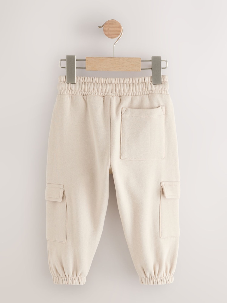 Ecru Soft Touch Jersey Utility Joggers (3mths-7yrs) - Image 2 of 4
