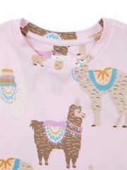 Chelsea Peers Pink Kids Print Long Pyjamas Set - Image 2 of 3