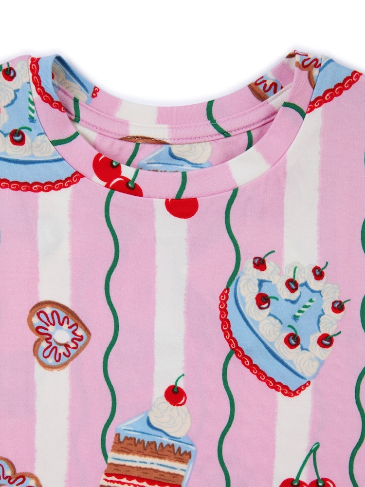 Chelsea Peers Kids Cake Print Short Pyjamas Set - صورة 3 من 3 Chelsea Peers Kids Cake Print Short Pyjamas Set - صورة 3 من 3