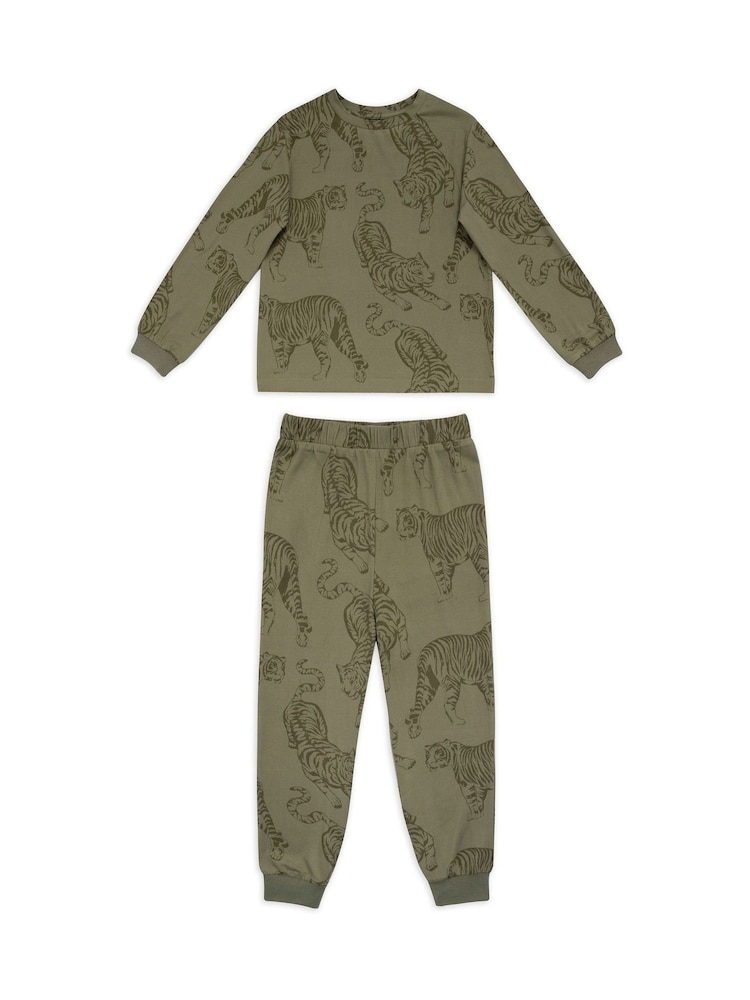 Chelsea Peers Kids Tiger Print Long Pyjamas Set - صورة 1 من 3