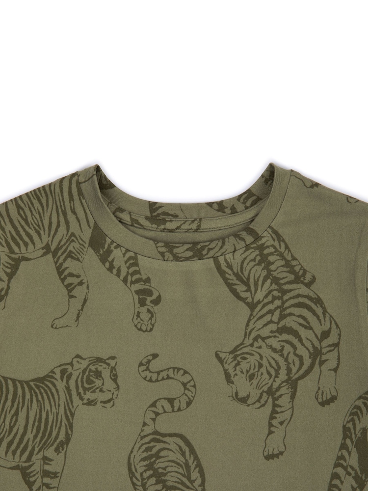Chelsea Peers Kids Tiger Print Long Pyjamas Set - صورة 3 من 3