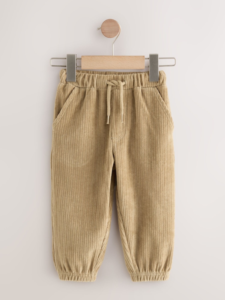 Tan Brown Jersey Cord Joggers (3mths-7yrs) - Image 1 of 4