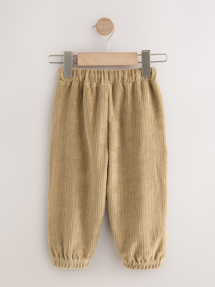 Tan Brown Jersey Cord Joggers (3mths-7yrs) - Image 2 of 4