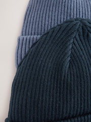 modra - 2 Pack Baby Beanie Knitted Hats (0mths-2yrs) - Slika 5 iz 5