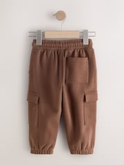 Chocolate Brown Soft Touch Jersey Utility Joggers (3mths-7yrs) - Image 2 of 4
