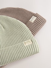 Minerals 2 Pack Baby Beanie Knitted Hats (0mths-2yrs) - Image 4 of 5