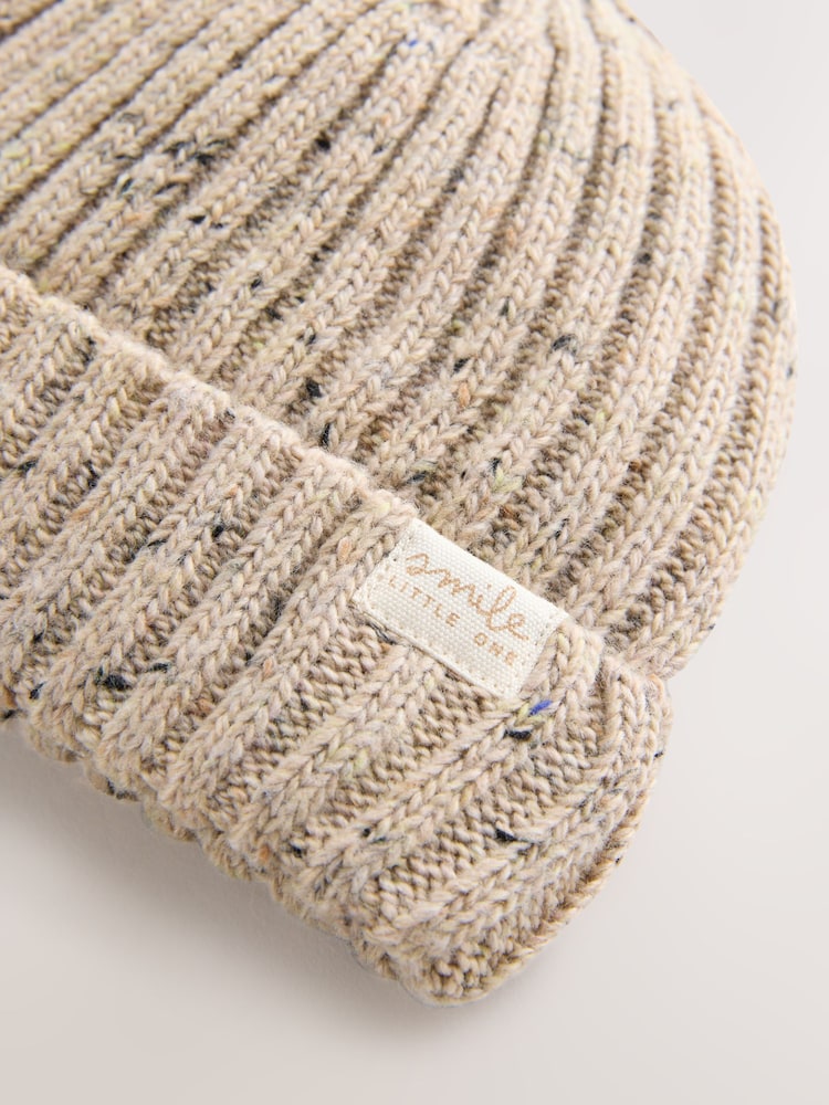 Neutral Baby Knitted Beanie Hat (0mths-2yrs) - Image 3 of 3
