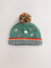 Blue Farmyard Baby Knitted Beanie Hat (0mths-2yrs) - Image 1 of 3