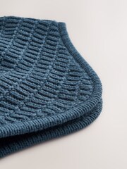 Navy Baby Knitted Trapper Hat With Pom (0mths-2yrs) - Image 2 of 3