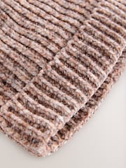 Brown Chenille Baby Hat with a Pom (0mths-2yrs) - Image 2 of 3