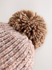 Brown Chenille Baby Hat with a Pom (0mths-2yrs) - Image 3 of 3