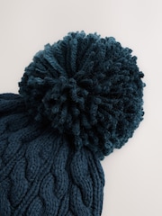 Navy Baby Knitted Hat With Pom (0mths-2yrs) - Image 4 of 4