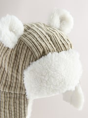 Sage Green Cord Baby Trapper Hat (0mths-2yrs) - Image 2 of 5