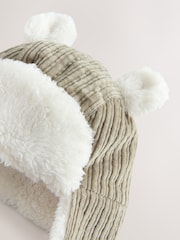 Sage Green Cord Baby Trapper Hat (0mths-2yrs) - Image 3 of 5