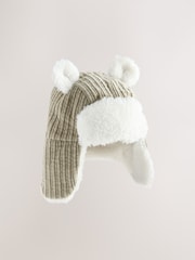 Sage Green Cord Baby Trapper Hat (0mths-2yrs) - Image 6 of 8