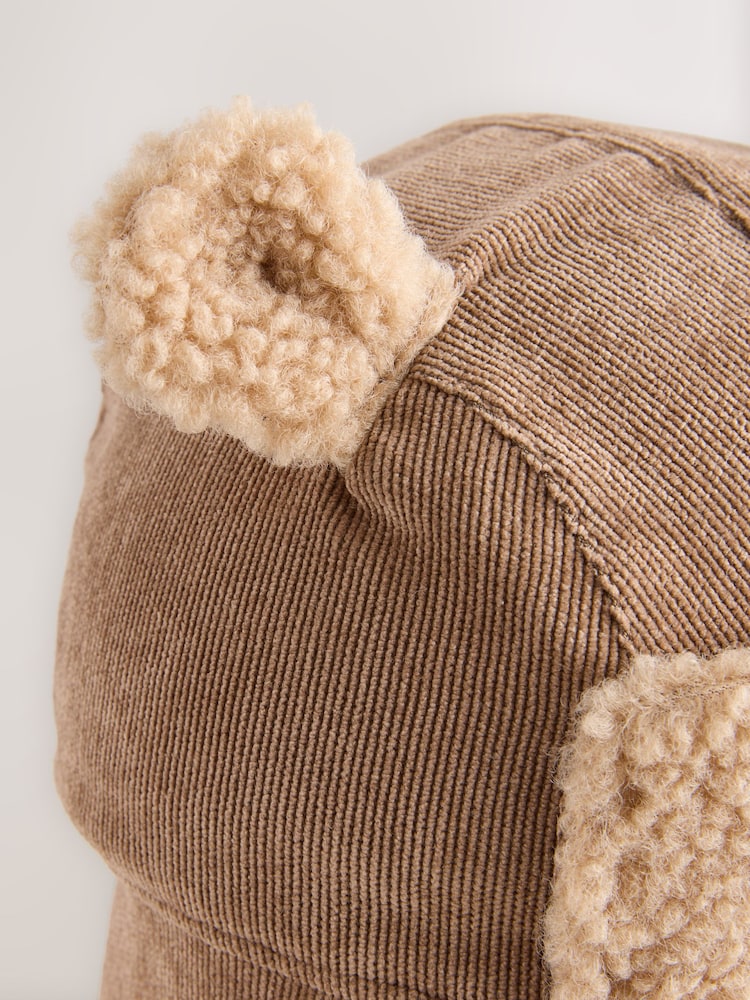 Tan Brown Borg Eared Baby Trapper Hat (0mths-2yrs) - Image 3 of 3 Tan Brown Borg Eared Baby Trapper Hat (0mths-2yrs) - Image 3 of 3