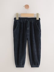 Navy Blue Jersey Cord Joggers (3mths-7yrs) - Image 1 of 8