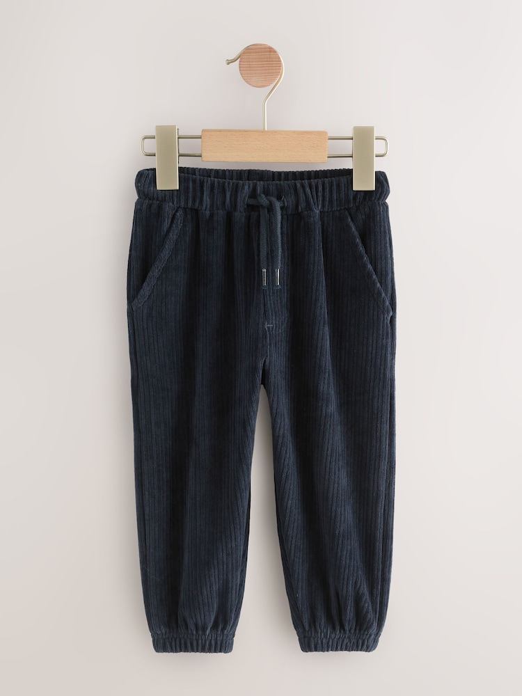 Navy Blue Jersey Cord Joggers (3mths-7yrs) - Image 1 of 8