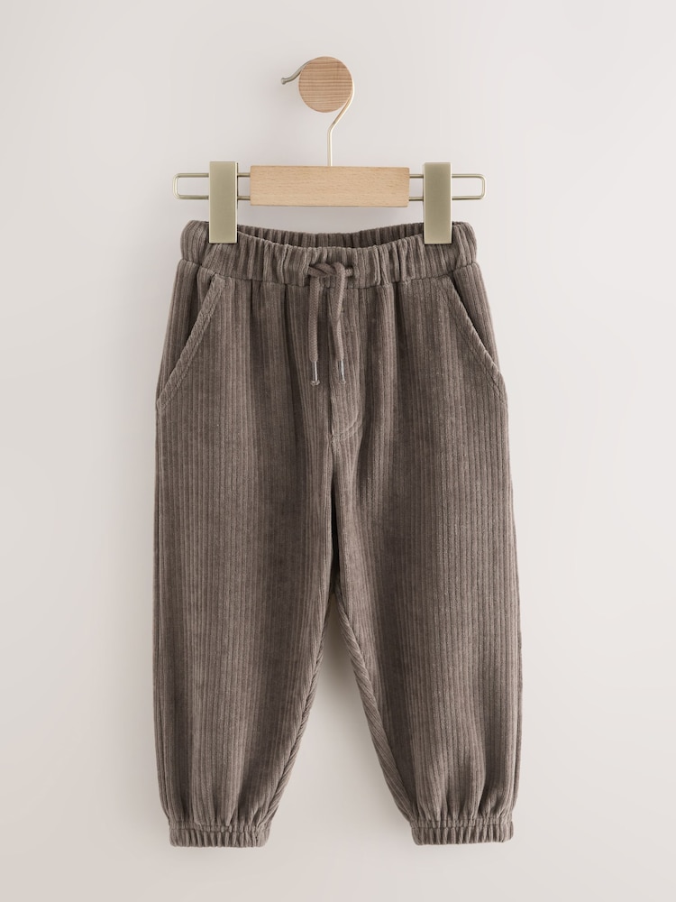 Mink Brown Jersey Cord Joggers (3mths-7yrs) - Image 1 of 4