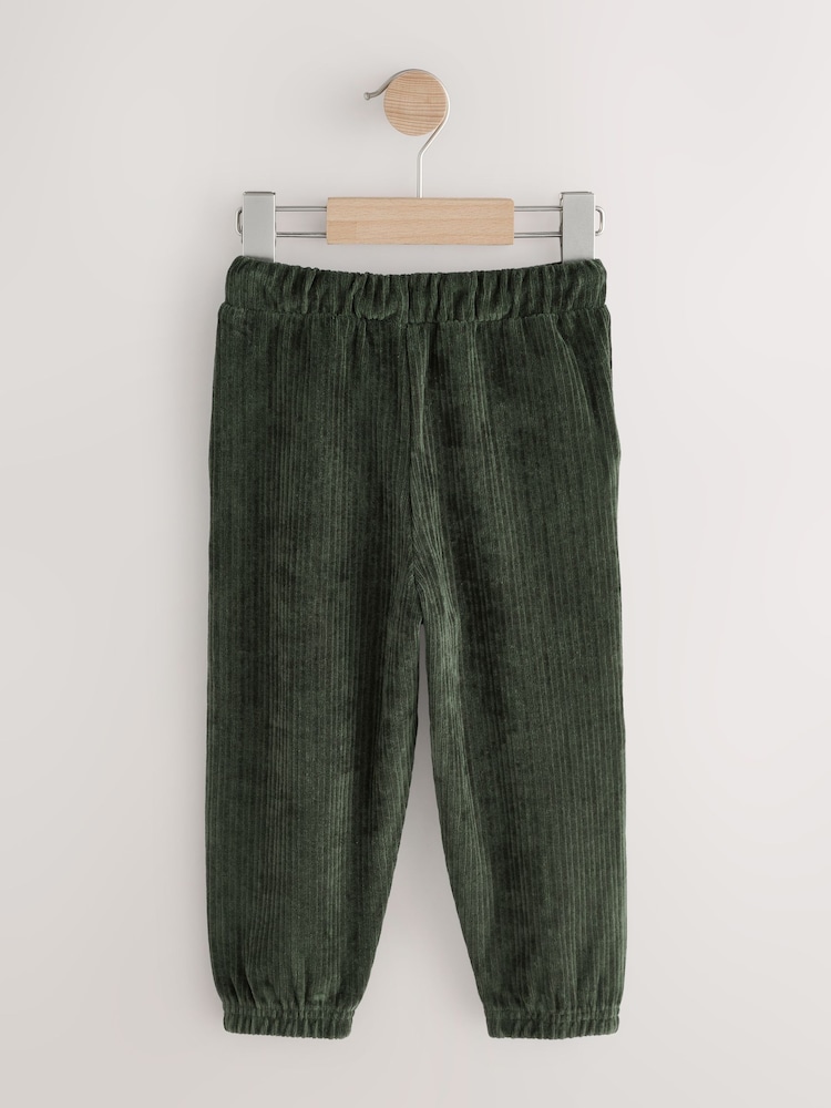 Bottle Green Jersey Cord Joggers (3mths-7yrs) - Image 2 of 4