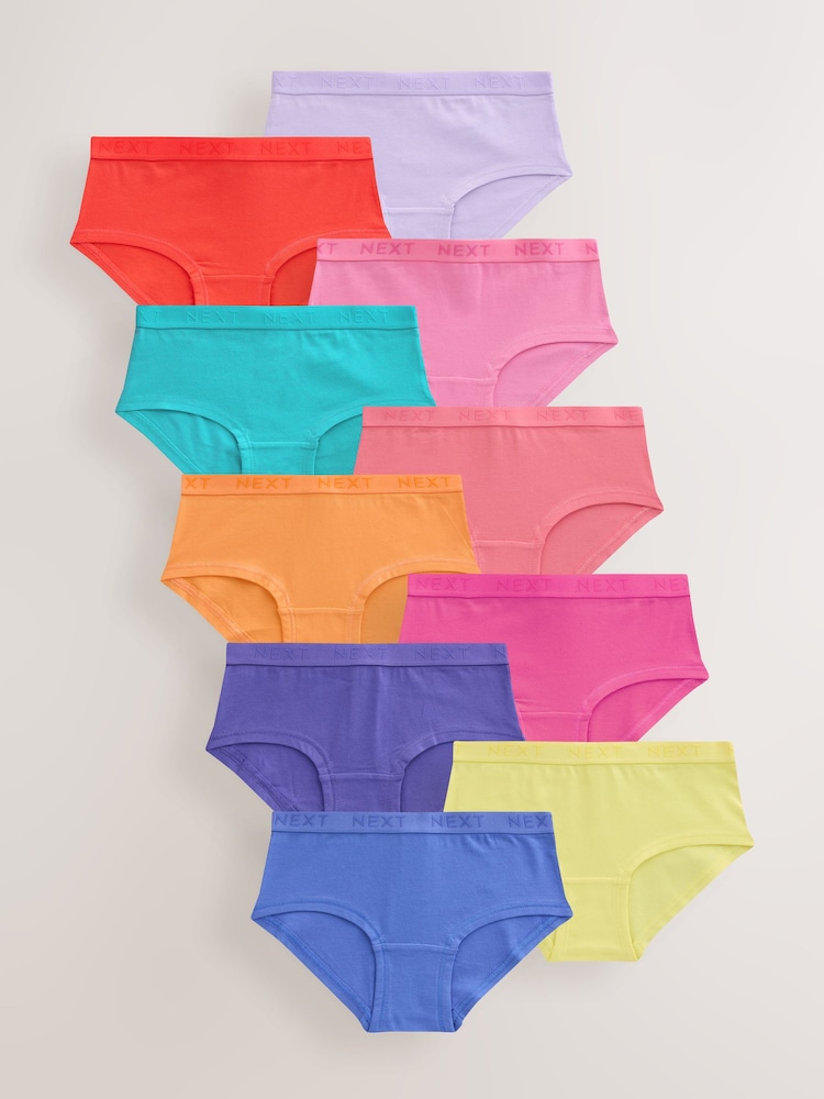 Arcoíris intenso - Pack de 10 calzoncillos de talle bajo (2-16 años) - Imagen 1 de 13
