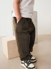 Khaki Green Checked Joggers (3mths-7yrs) - Image 2 of 4