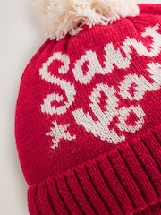 Red Santa Baby Knitted Pom Hat - Image 5 of 5