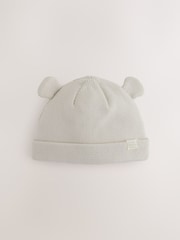 Neutral/Tan Baby Rib Beanie Hats 2 Pack - Image 3 of 5