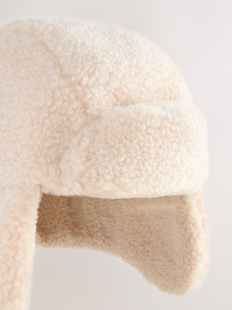 Beige Baby Borg Trapper Hat - Image 2 of 3