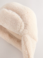 Beige Baby Borg Trapper Hat - Image 3 of 3