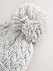 Cinza - Baby Cable Knitted Pom Hat - Imagem 3 de 4