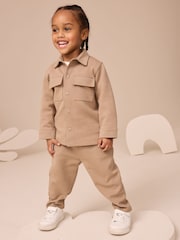 Tan Brown T-Shirt And Joggers 3 Piece Set (3mths-7yrs) - Image 1 of 9