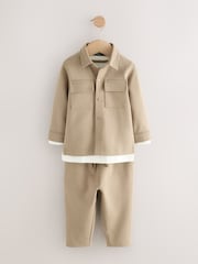 Tan Brown T-Shirt And Joggers 3 Piece Set (3mths-7yrs) - Image 4 of 9