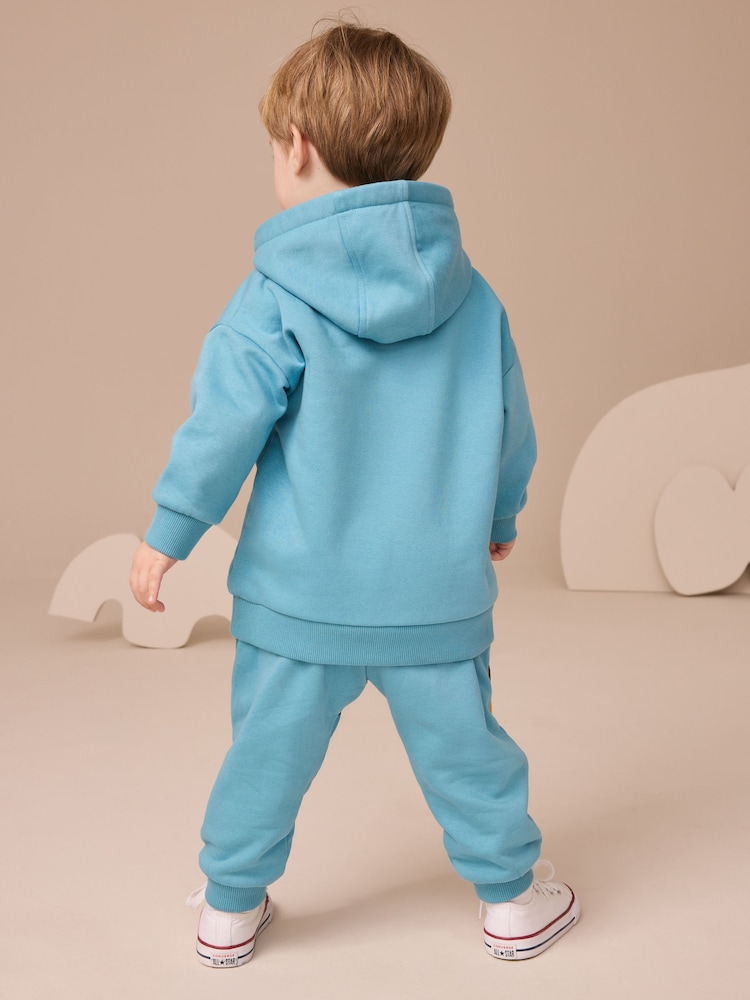 Blue Printed Hoodie And Joggers Set (3mths-7yrs) - Image 2 of 8