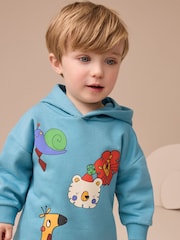 Blue Printed Hoodie And Joggers Set (3mths-7yrs) - Image 3 of 8