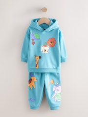 Blue Printed Hoodie And Joggers Set (3mths-7yrs) - Image 4 of 8