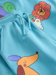 Blue Printed Hoodie And Joggers Set (3mths-7yrs) - Image 8 of 8