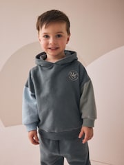 Blue Colourblock Hoodie and Joggers Set (3mths-7yrs) - Image 4 of 4