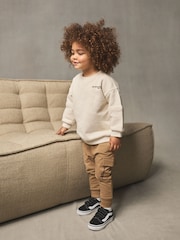 Ecru Off White Sweatshirt and Utility Joggers Set (3mths-7yrs) - Image 1 of 11