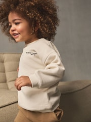 Ecru Off White Sweatshirt and Utility Joggers Set (3mths-7yrs) - Image 4 of 11