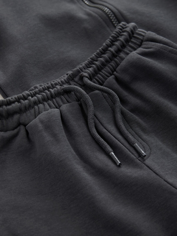 Charcoal Grey Zip Thru Bomber, T-Shirt And Joggers Set (3mths-7yrs) - Image 5 of 5