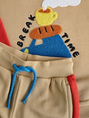 Tan Brown Colourblock Sweatshirt And Joggers Set (3mths-7yrs) - Image 9 of 16