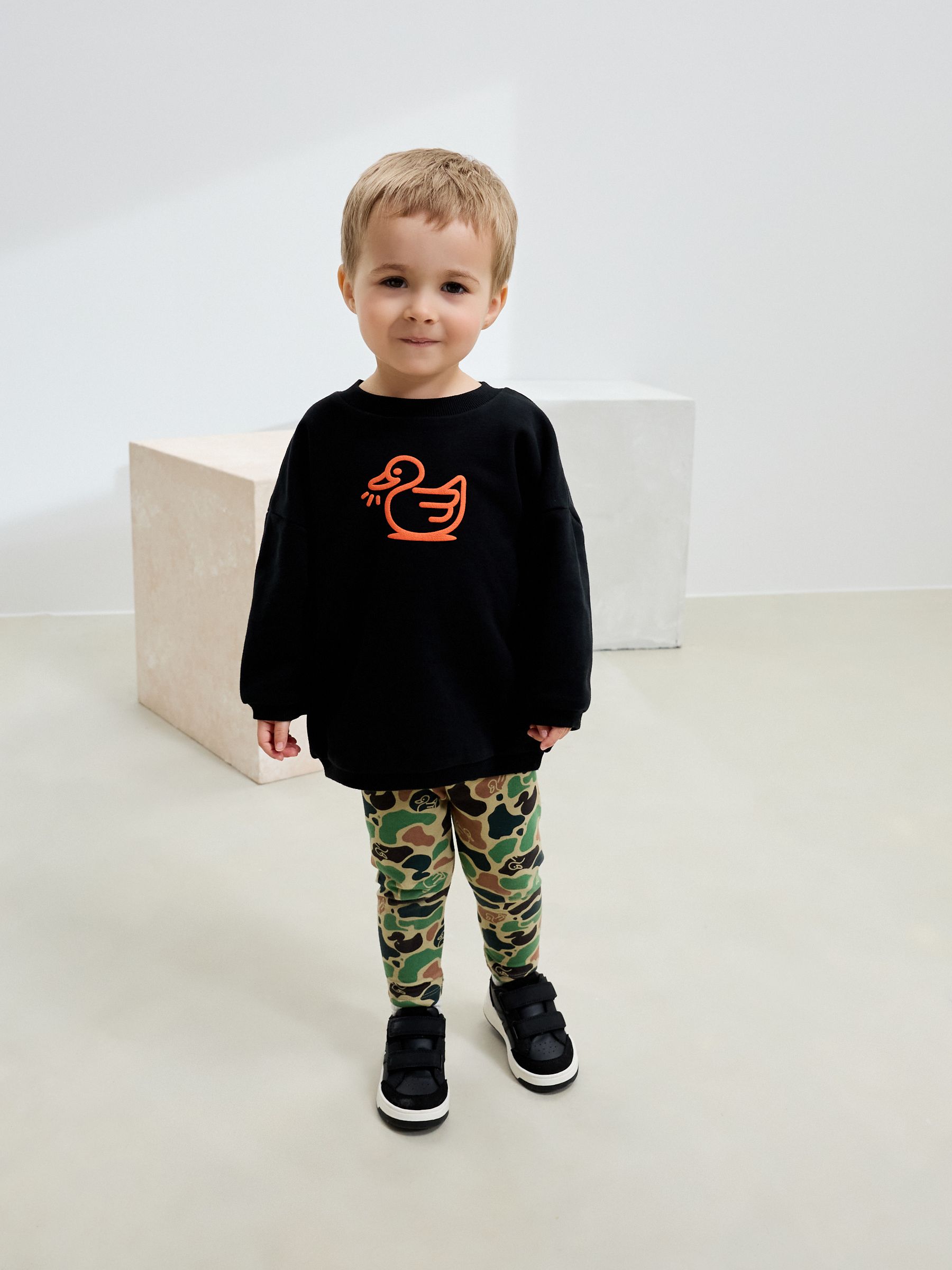 Buy Orange/Black Duck Sweatshirt And Leggings Set (3mths-7yrs