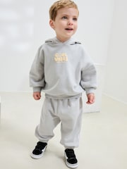 Azul claro - Printed Hoodie and Joggers Set (3mths-7yrs) - Imagen 2 de 9