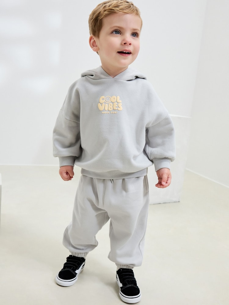 Azul claro - Printed Hoodie and Joggers Set (3mths-7yrs) - Imagen 2 de 9