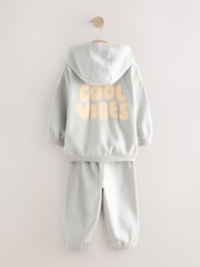 Azul claro - Printed Hoodie and Joggers Set (3mths-7yrs) - Imagen 7 de 9