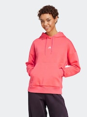 adidas Red Small Logo Hoodie - Image 1 of 6