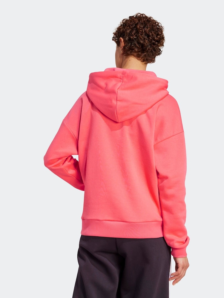 adidas Red Small Logo Hoodie - Image 2 of 6