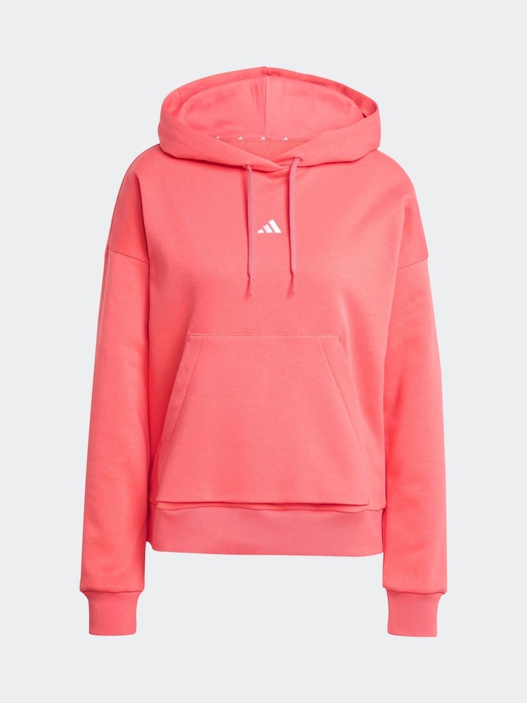 adidas Red Small Logo Hoodie - Image 6 of 6